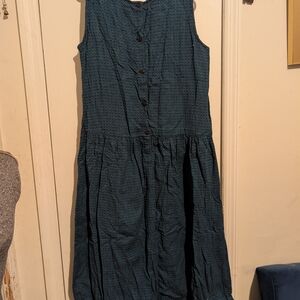 Vintage Teal Sleeveless Dress